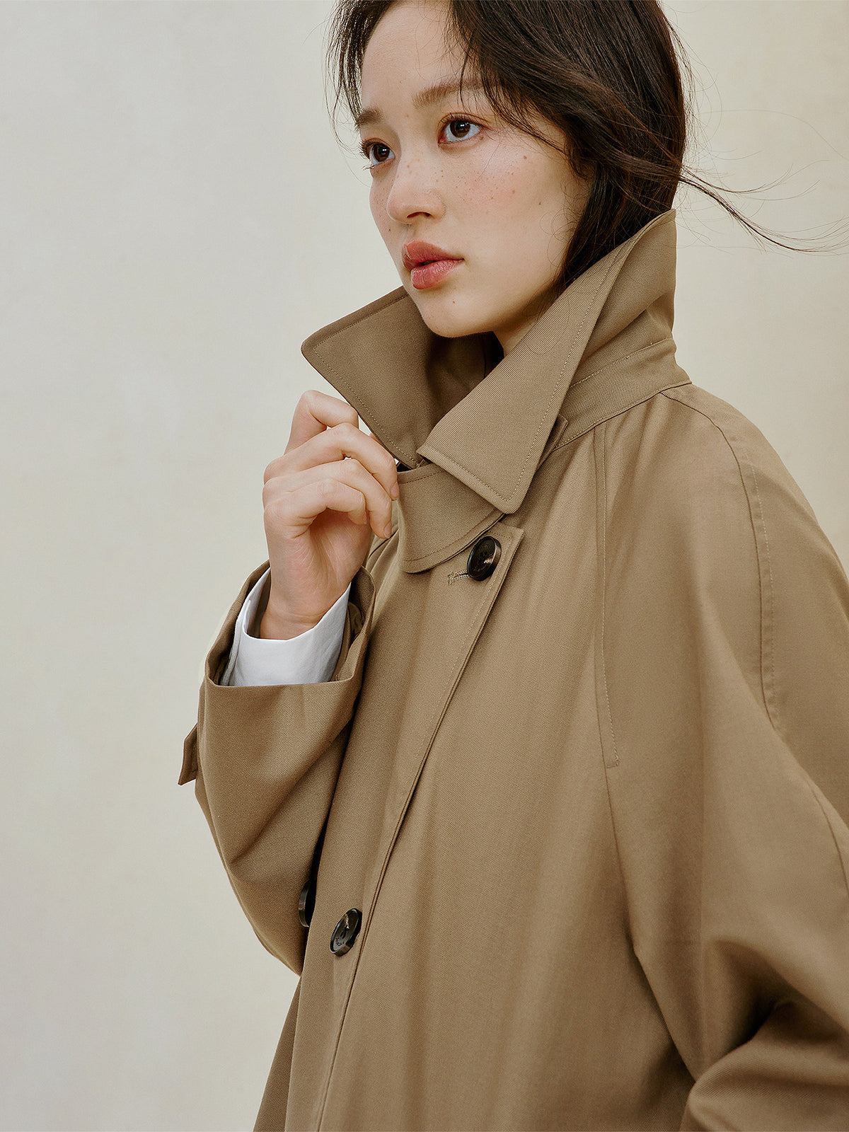 Oversized Belted Double Breasted Trench Coat