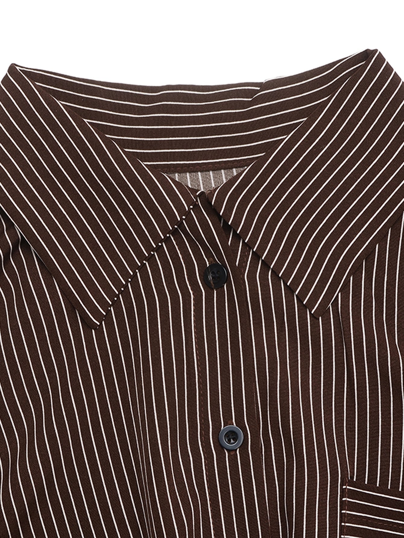 Oversized Striped Button Down Bodysuit