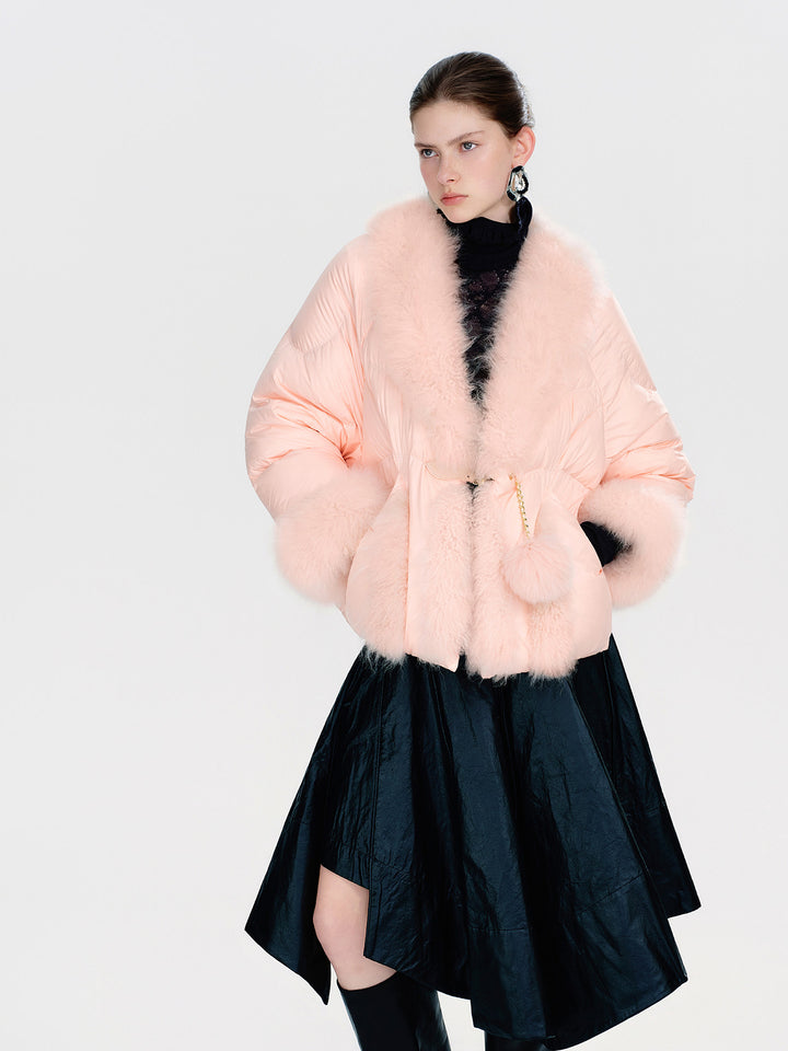 Faux Fur Trim Puffer Jacket