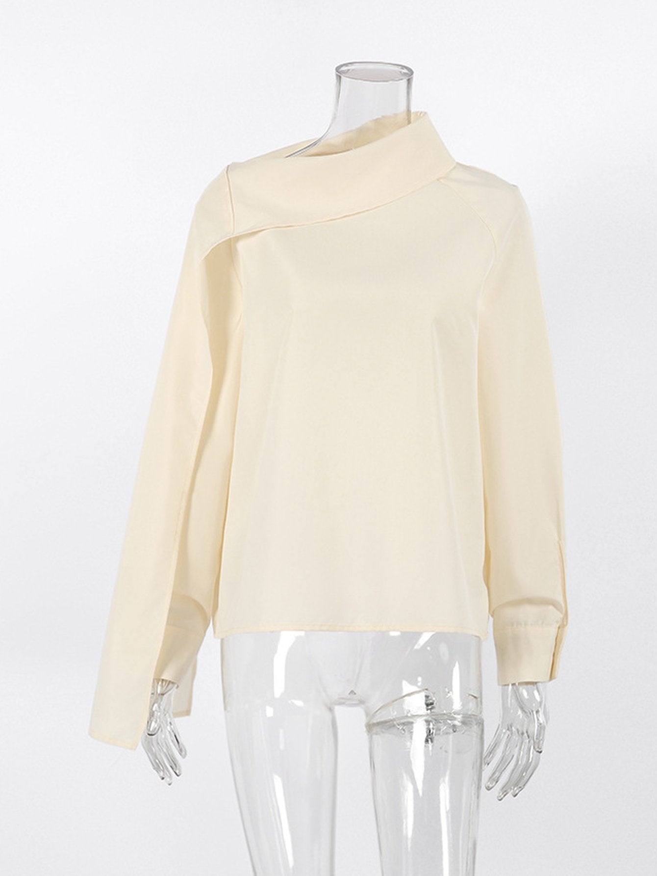 Elegant Asymmetric Split Sleeve Chiffon Blouse