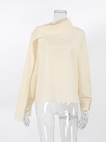 Elegant Asymmetric Split Sleeve Chiffon Blouse