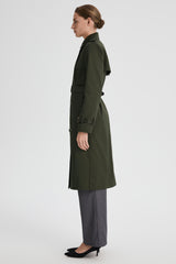 Classic Double Breasted Belted Trench Coat