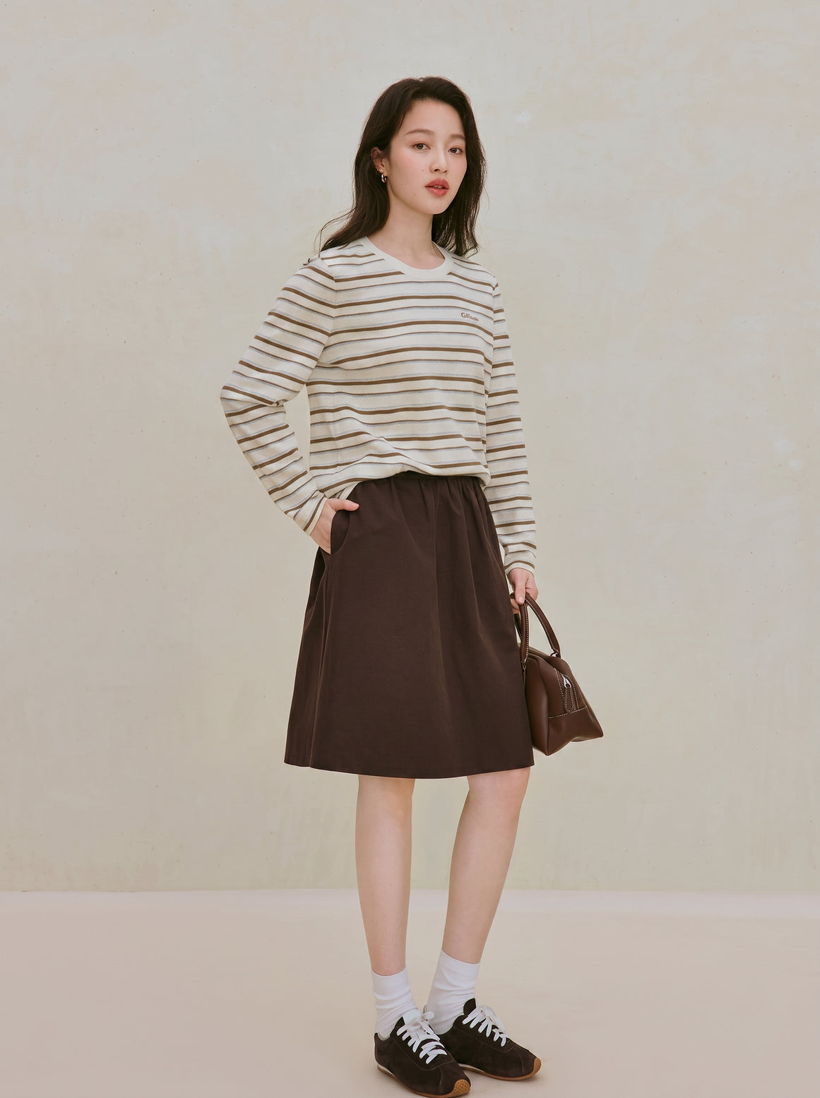 Soft Cotton Striped Long Sleeve Tee