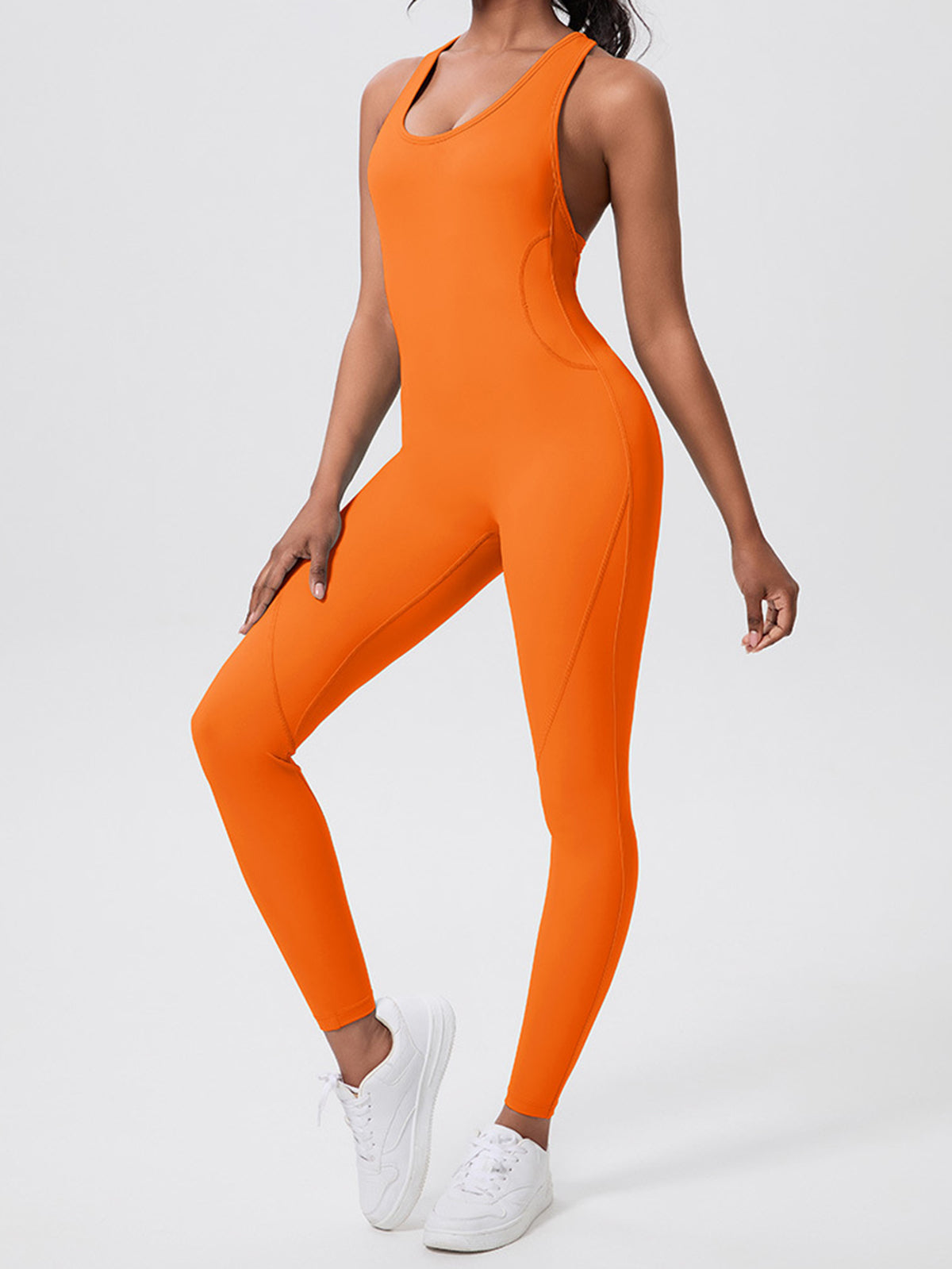 Backless Scrunch Butt Workout Jumpsuit