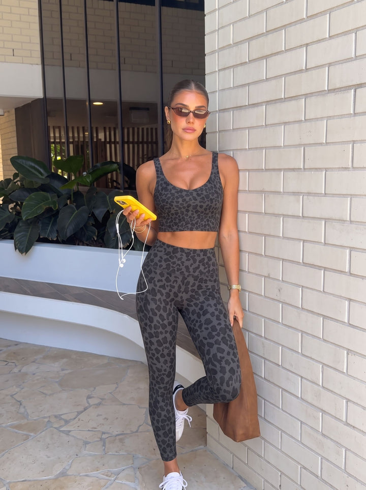 Printed Seamless Athletic Workout Crop Tank