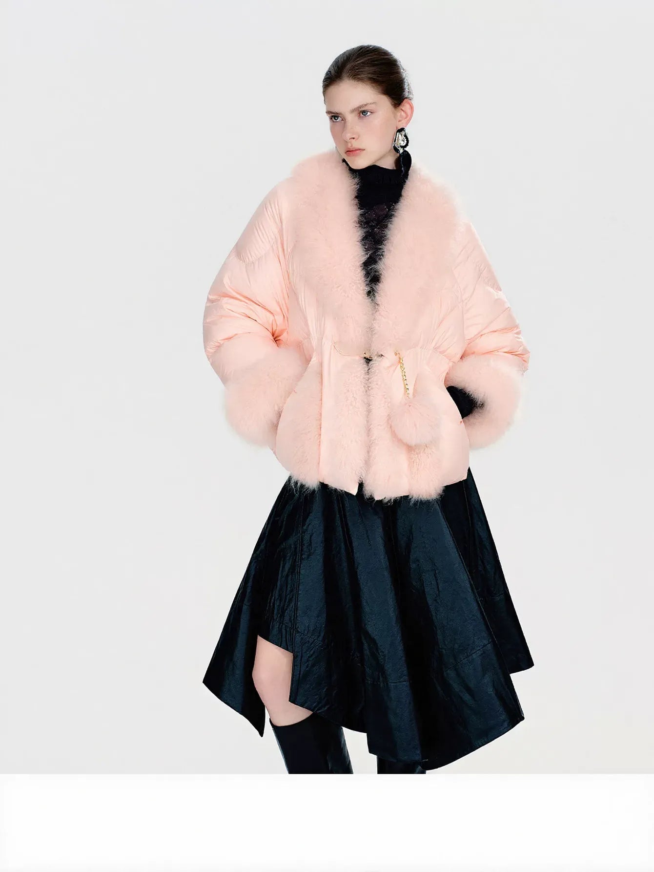 Faux Fur Trim Puffer Jacket