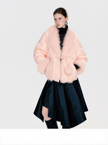 Faux Fur Trim Puffer Jacket