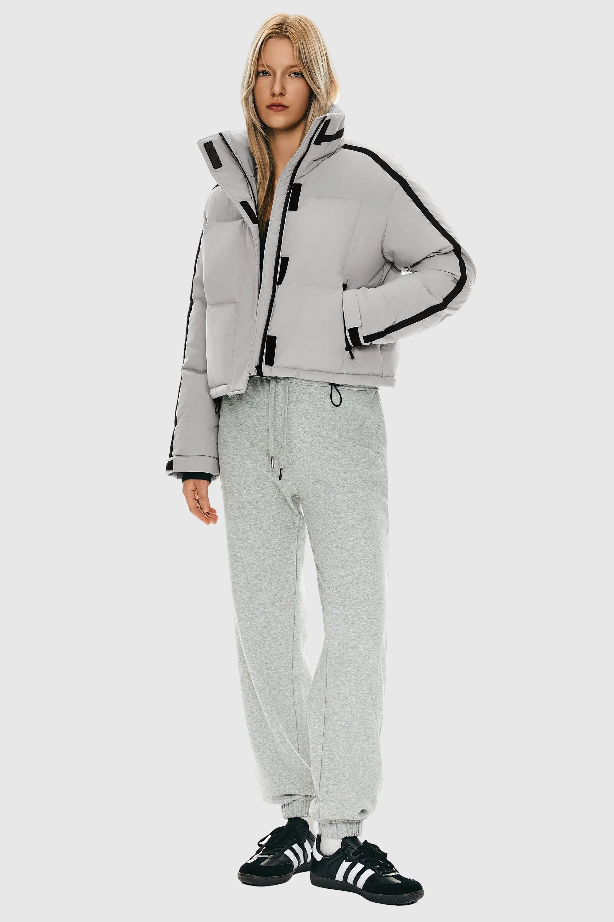 Cropped Sporty Puffer Jacket