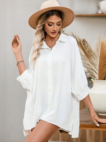 Casual Oversized Button Down Shirt