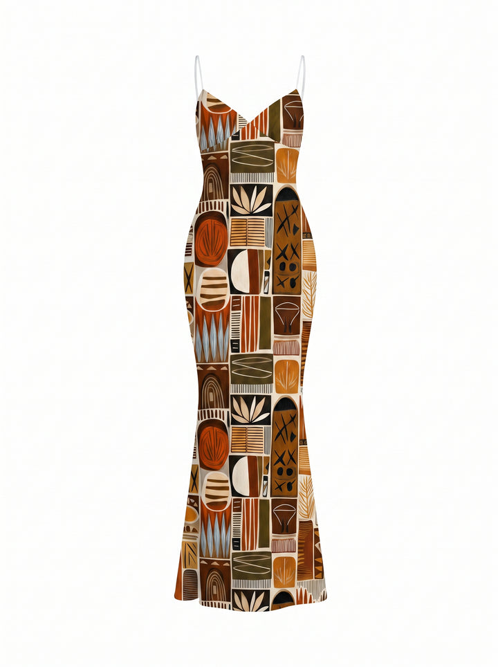 Cindy Divine's Tribal Print Maxi Dress