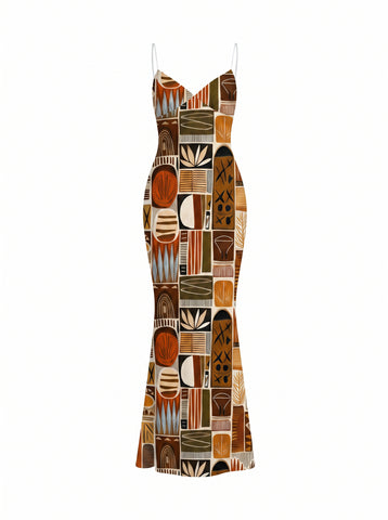 Cindy Divine's Tribal Print Maxi Dress