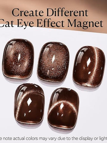 Shimmering Brown Cat Eye Gel Polish