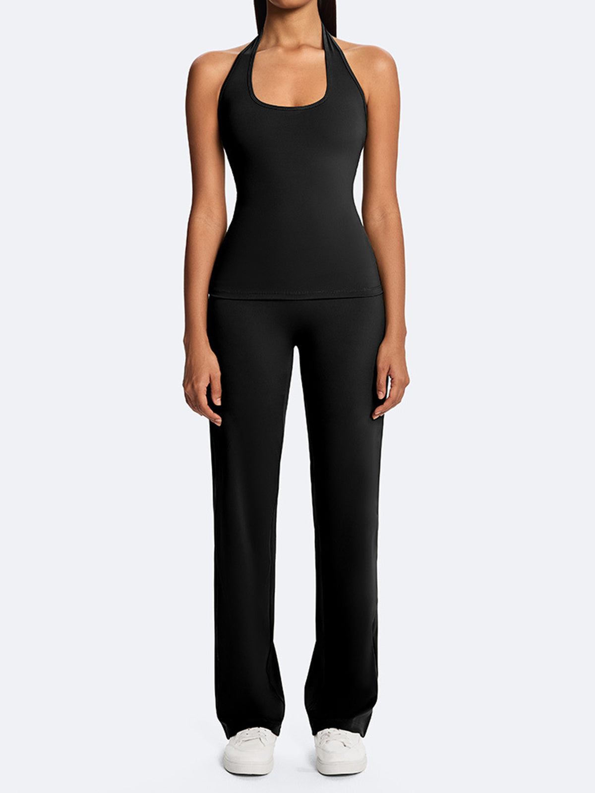 High Waisted Foldover Flare Yoga Pants