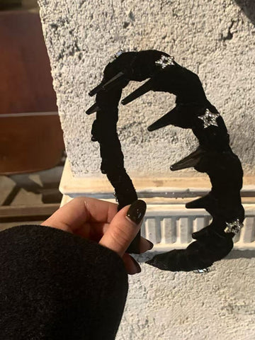 Sparkly Velvet Star Teeth Headband