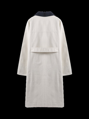 Classic Contrast Collar Trench Coat