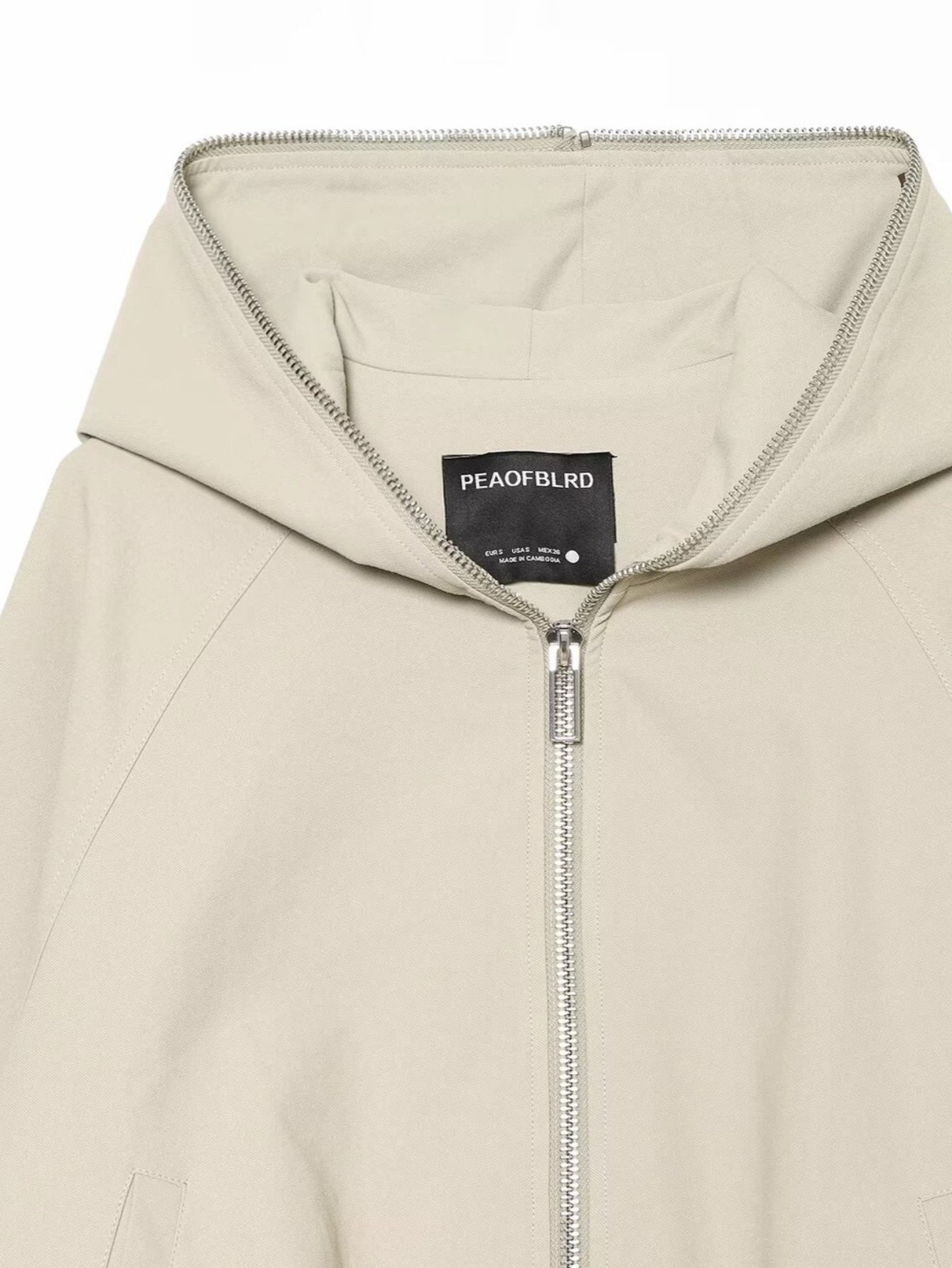 Cropped Ruched Hem Zip Up Jacket
