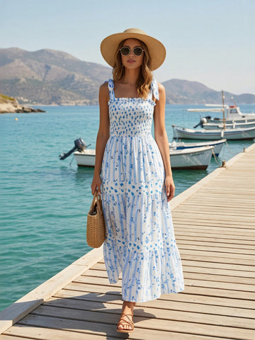 Smocked Tiered Maxi Dress