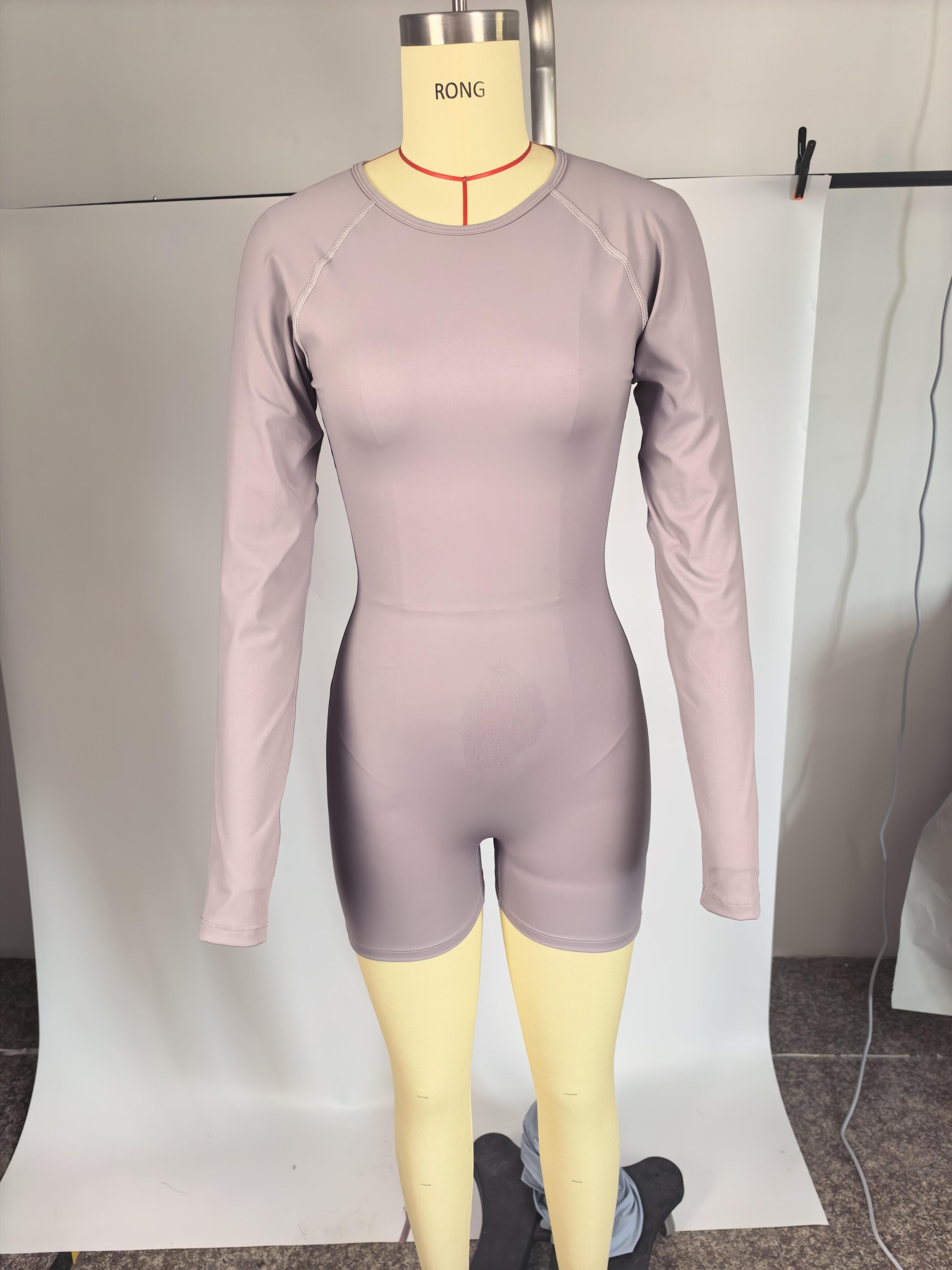 Seamless Long Sleeve Workout Romper