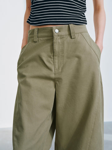 Barrel Leg Cargo Pants