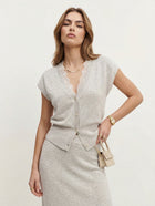 Lace Trim Sleeveless Soft Cardigan