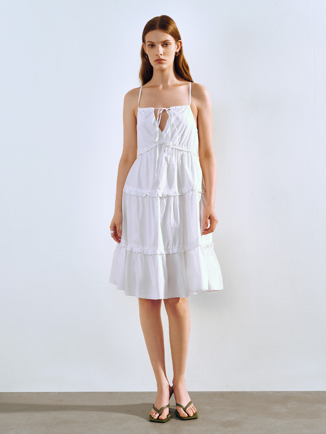 Urban Revivo A-Line Cami Dress-White
