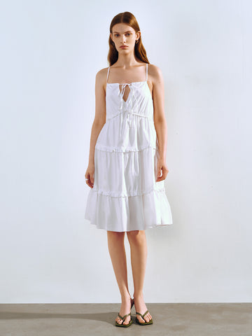 Urban Revivo A-Line Cami Dress-White