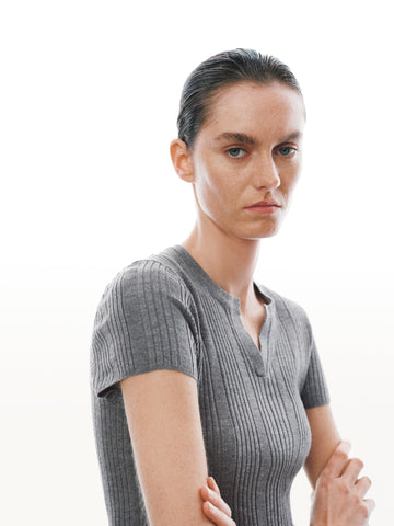 Striped Skinny-Fit Knitted T-Shirts
