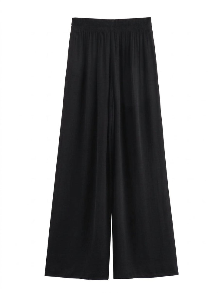 Pleated High Waisted Wide Leg Pants