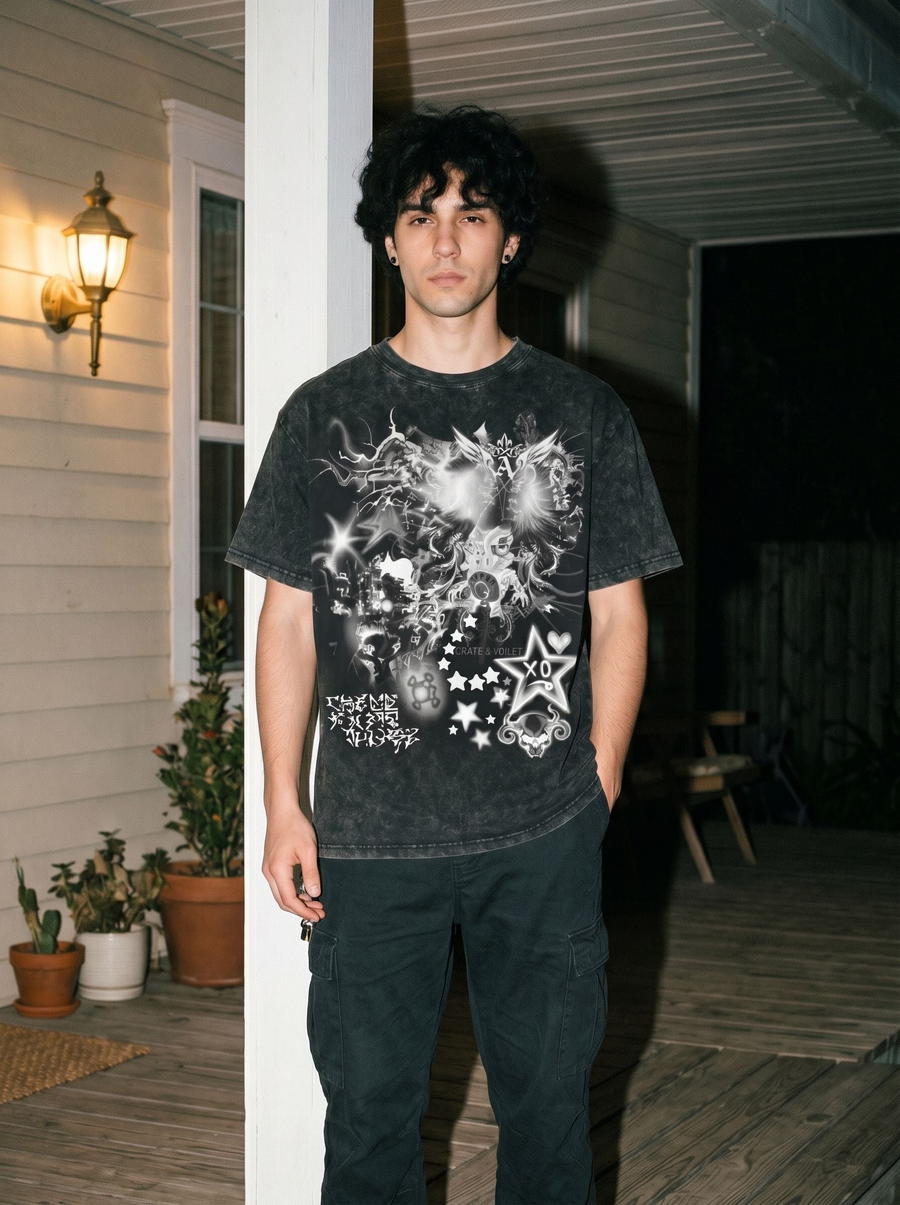 Oversized Vintage Washed Graphic T-Shirt