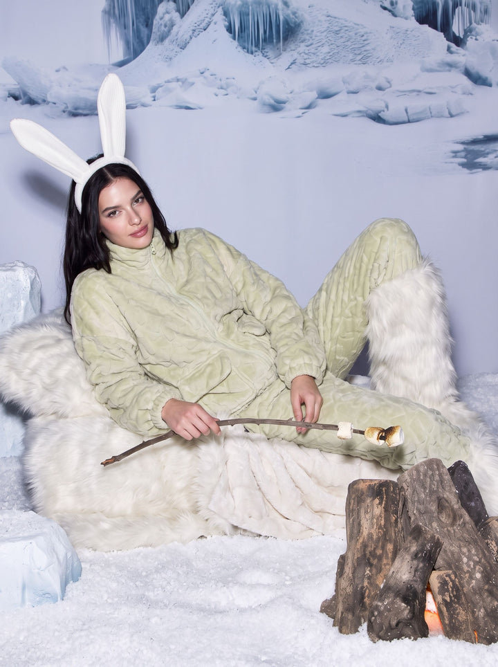 Cozy Plush Zip Up Lounge Set