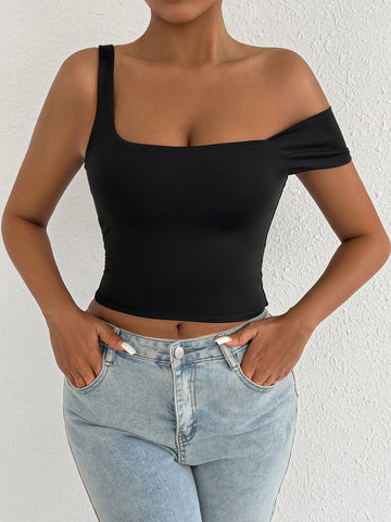 Off Shoulder Slim Fit Tank Top