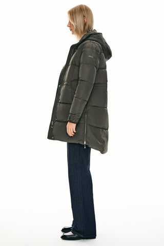 Hooded Quilted Long Puffer Jacket