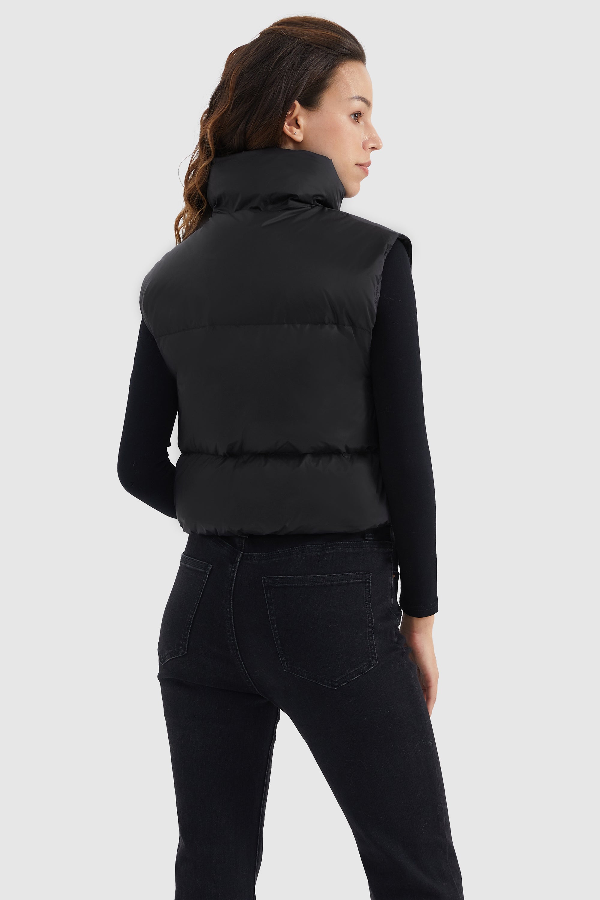 Cropped Lightweight Puffer Vest