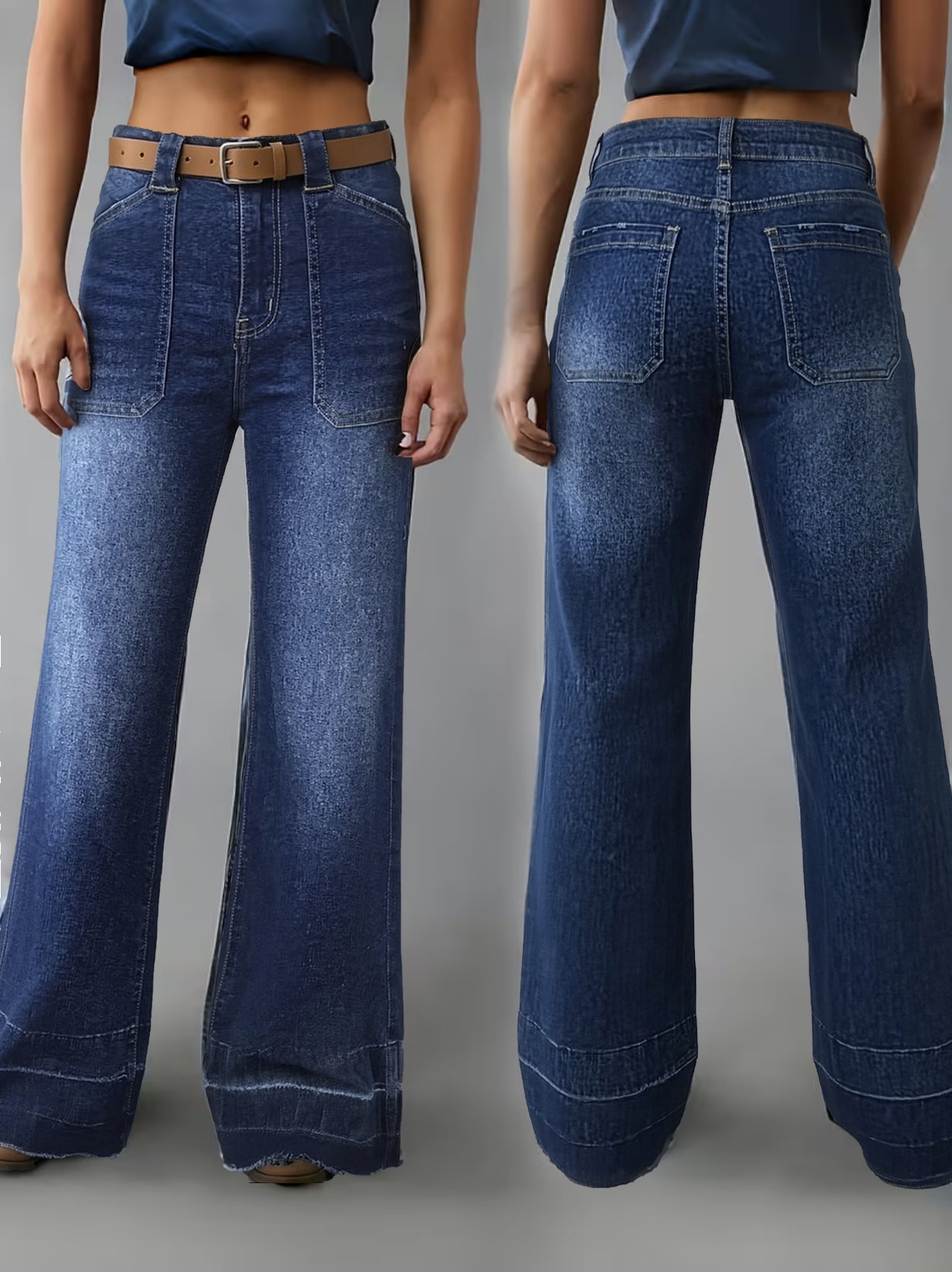 High Rise Wide Leg Jeans