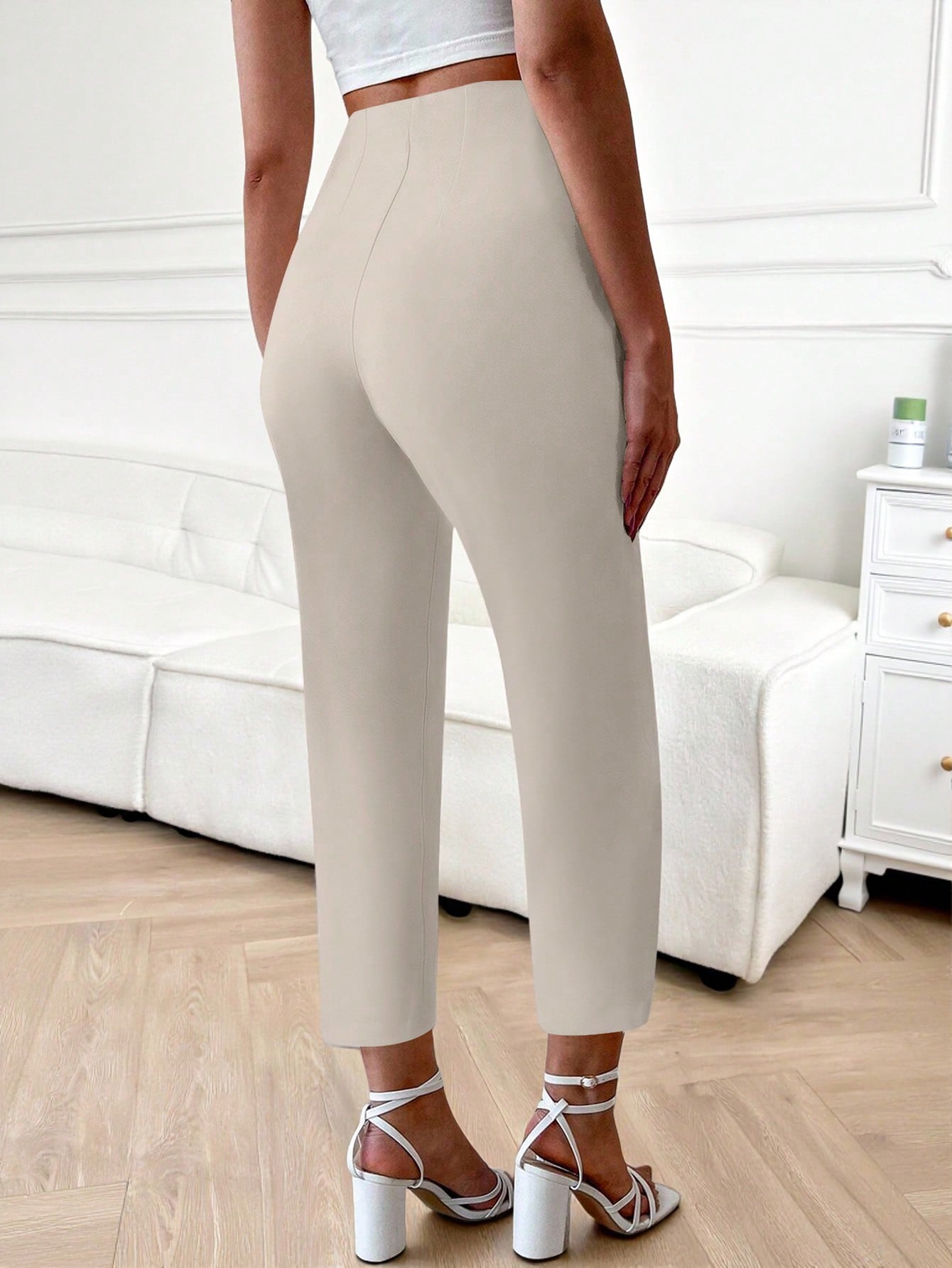 High Waisted Tailored Trousers