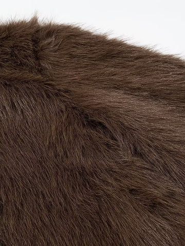 Cozy Mock Neck Faux Fur Coat