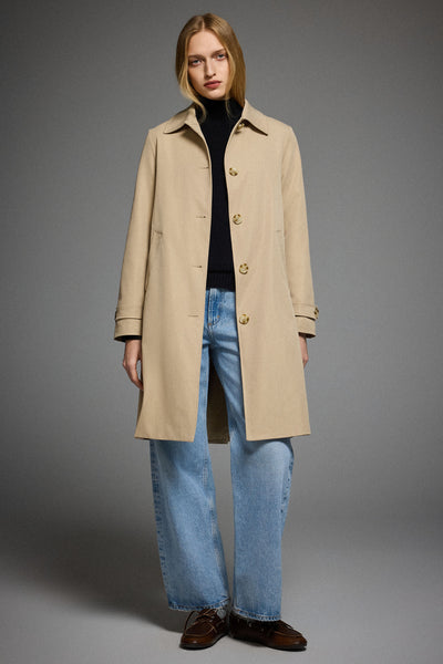 Classic Hooded Brown Trench Coat