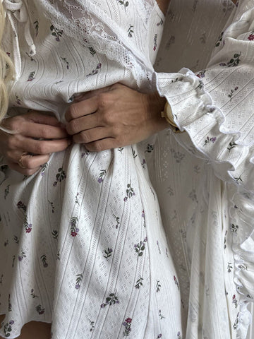 Floral Lace Trim Pajama Set
