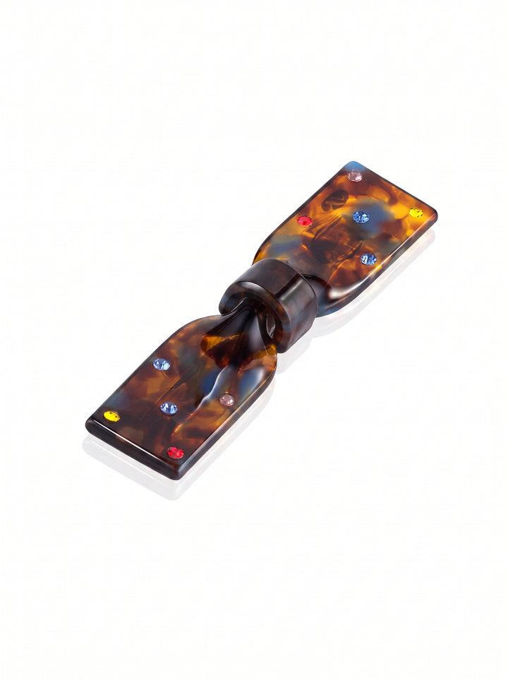 Sparkling Tortoiseshell Rhinestone Hair Clip