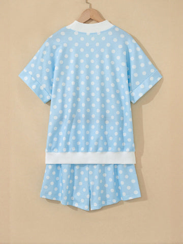 Cute Polka Dot Shorts Set