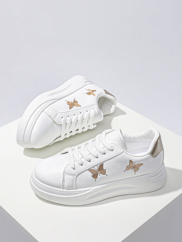 Butterfly Embroider Minimalist Fashion Shoes
