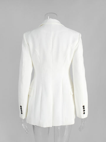 Tailored Slim Fit White Blazer Jacket