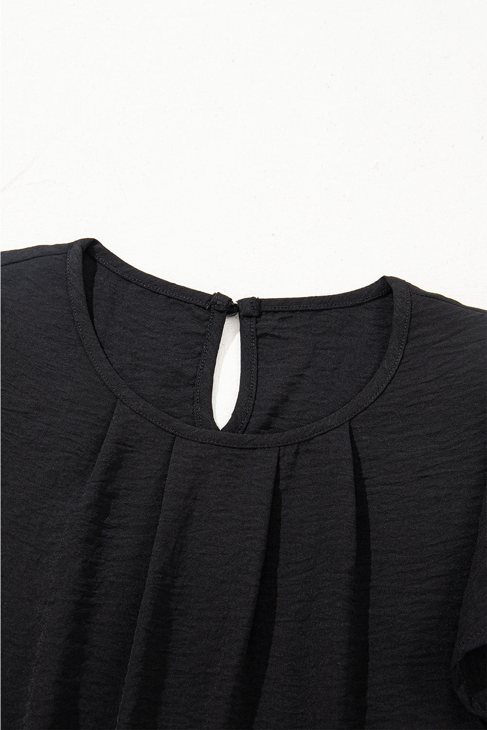 Ruffle Sleeve Textured Blouse