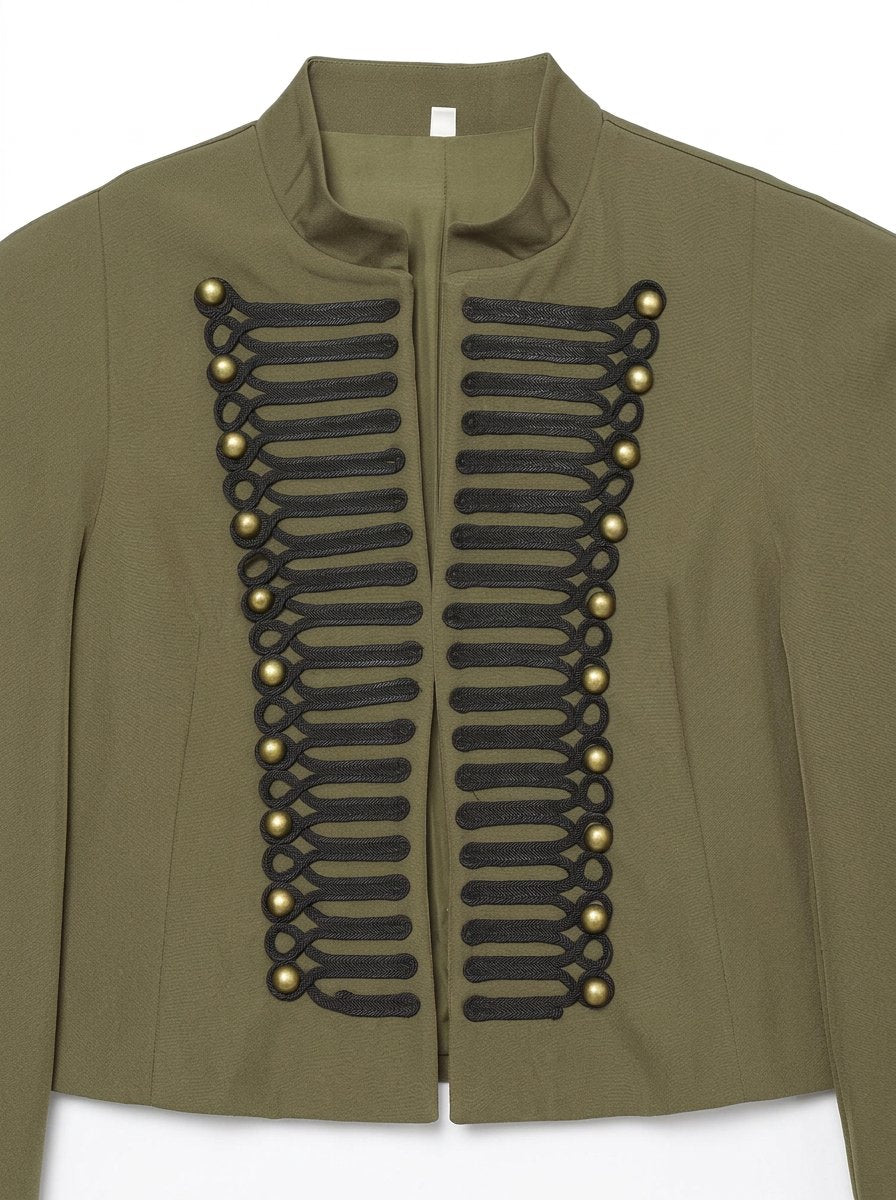 Military Inspired Button Detail Jacket