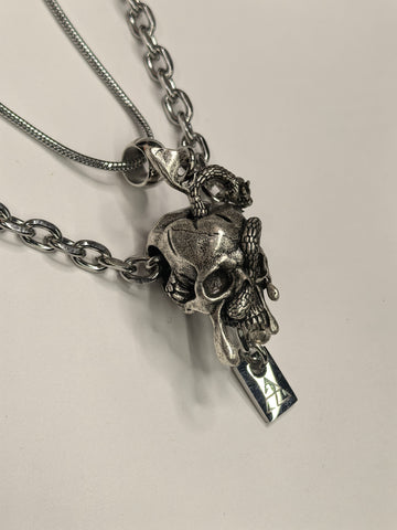 Gothic Layered Skull Pendant Necklace