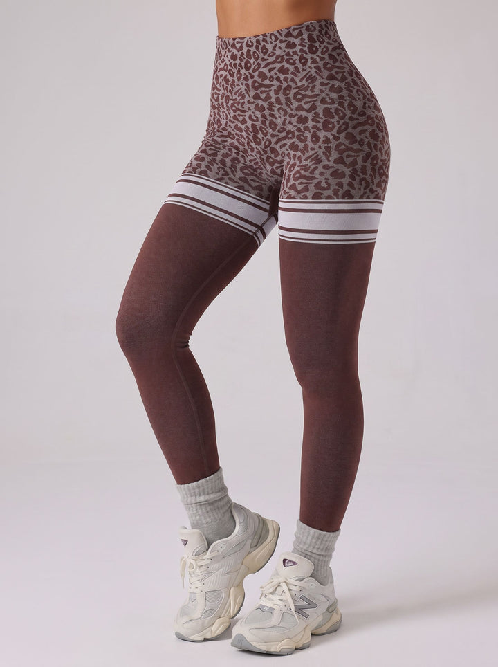 Seamless High Waisted Leopard Yoga Leggings