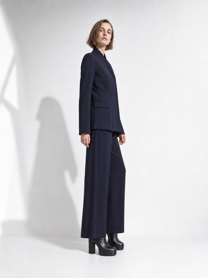 Elegant Tailored White Pant Suit Set
