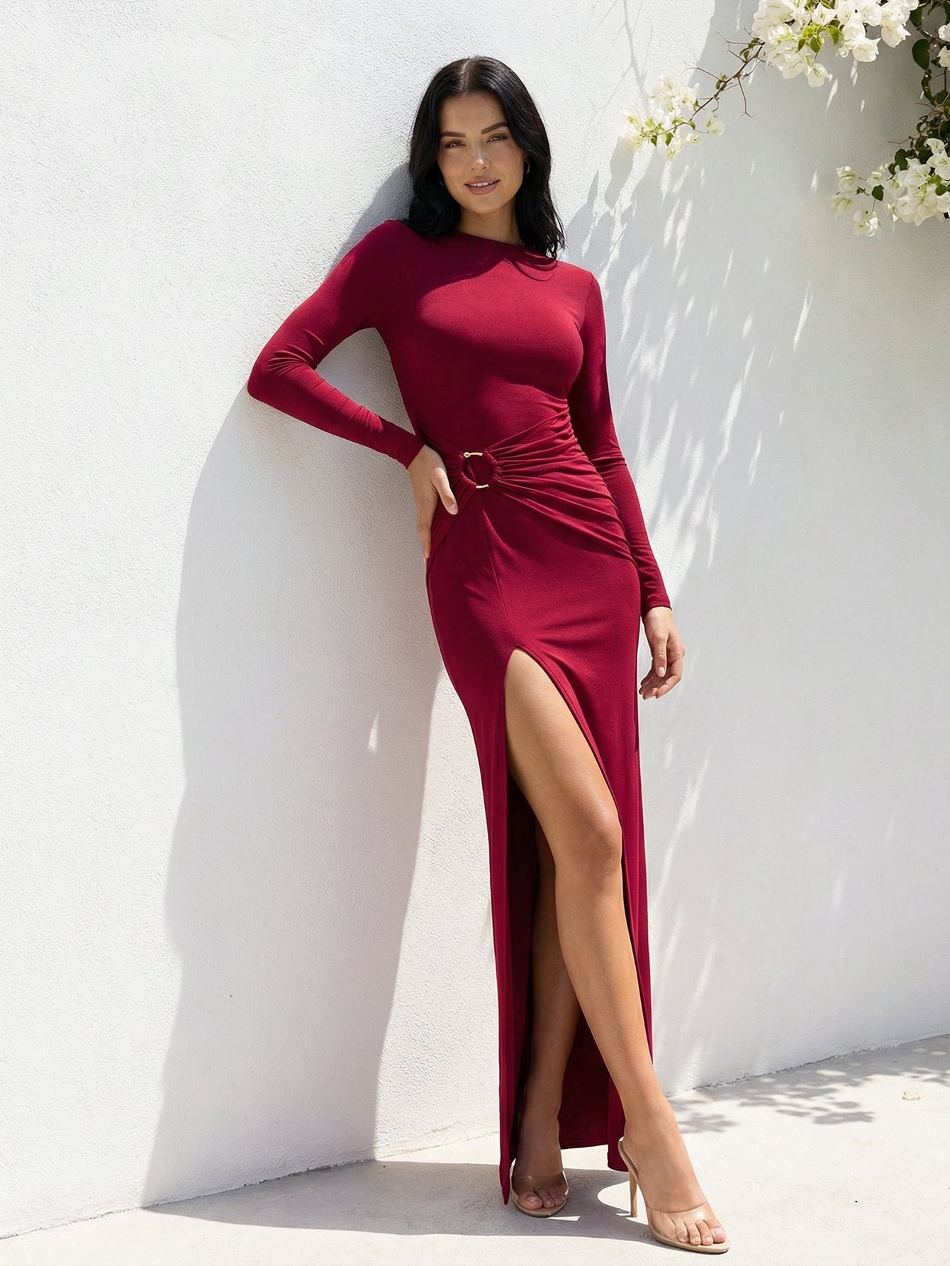 High-Slit Glamorous Bodycon Maxi Dress