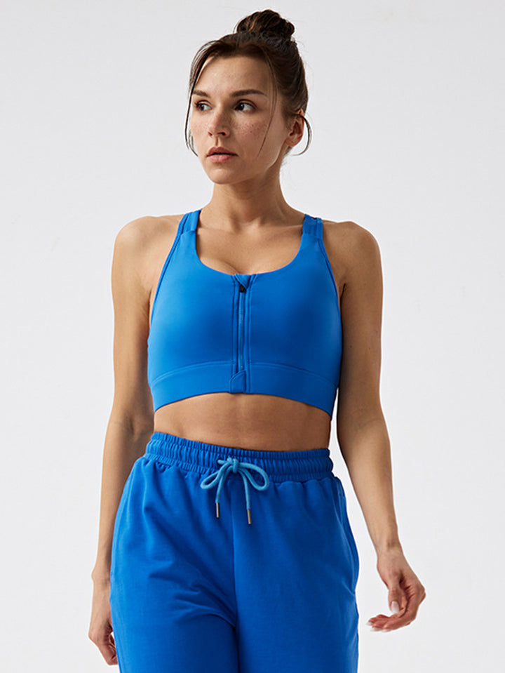 Front Zip High Support Yoga Tank