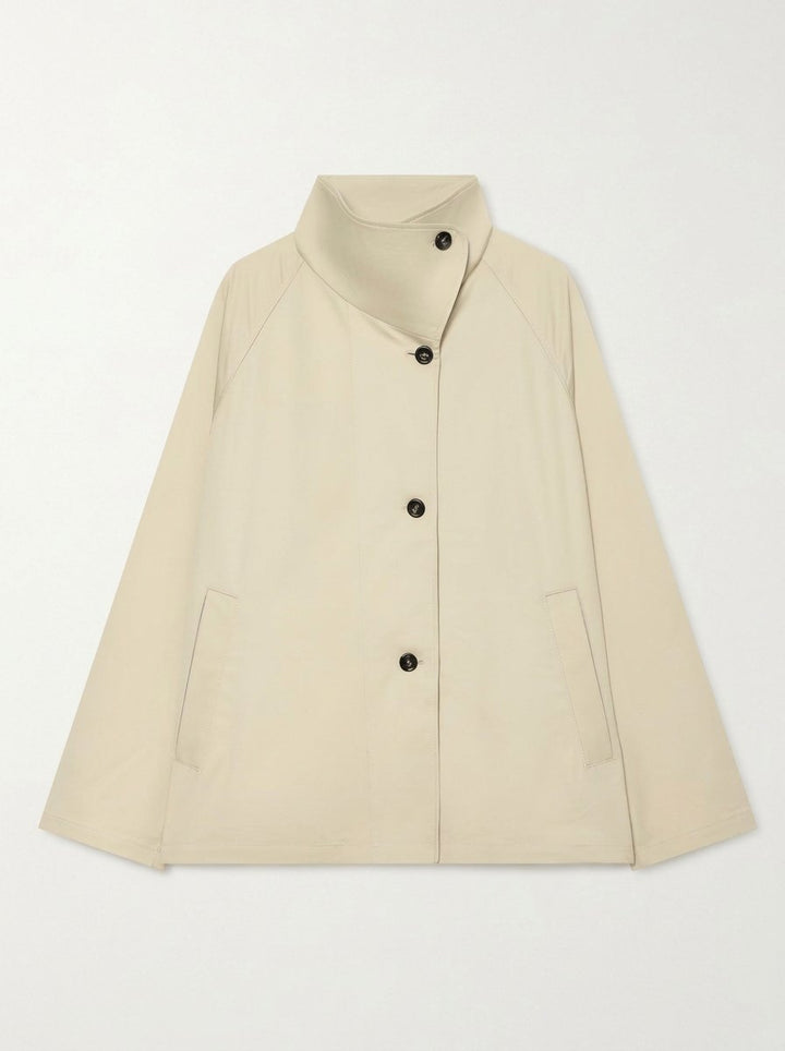 Minimalist Stand Collar Button Jacket